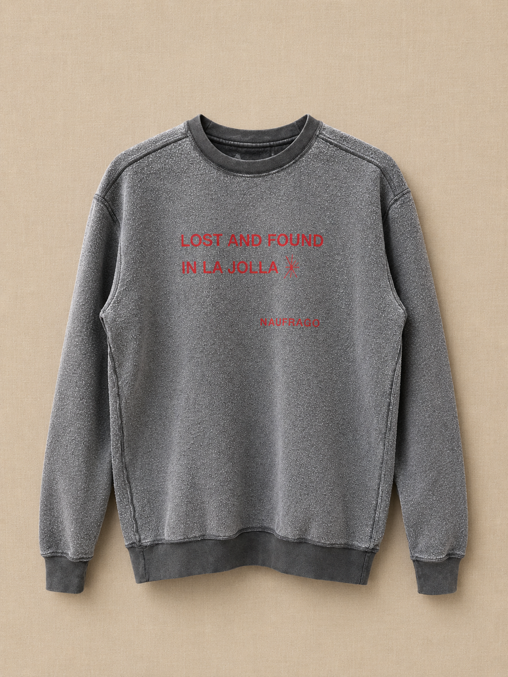 Mitch’s x Matuse x Naufrago Unisex Crewneck Sweatshirt - Faded Pepper Black