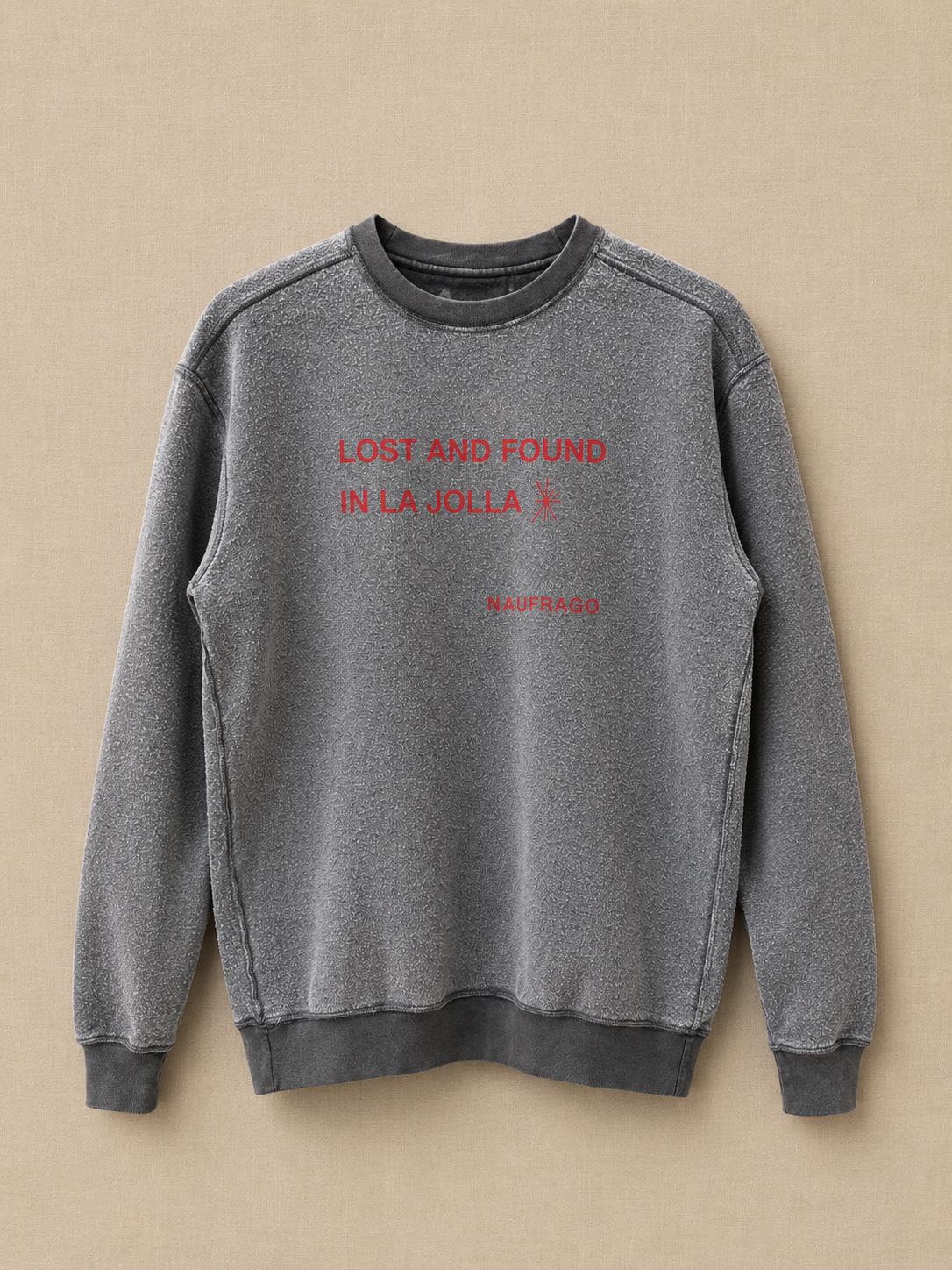 Mitch’s x Matuse x Naufrago Unisex Crewneck Sweatshirt - Faded Pepper Black