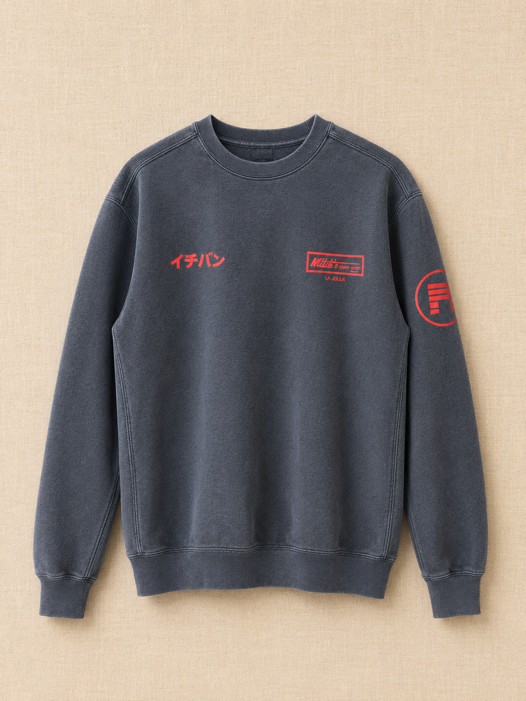 Mitch’s x Matuse x Naufrago Unisex Crewneck Sweatshirt - Faded Pepper Black